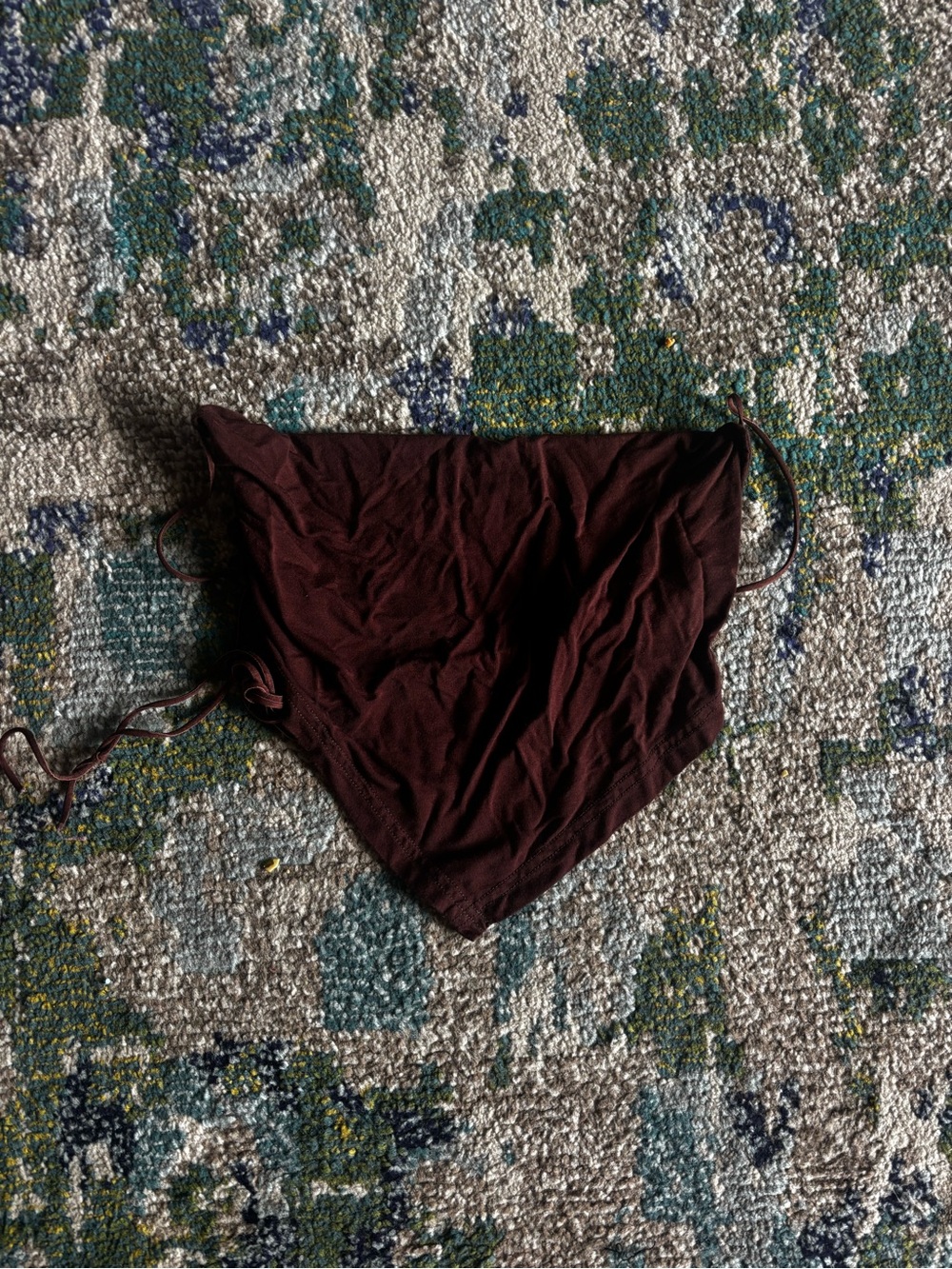 Triangle Bandana top- Deep Burgundy small